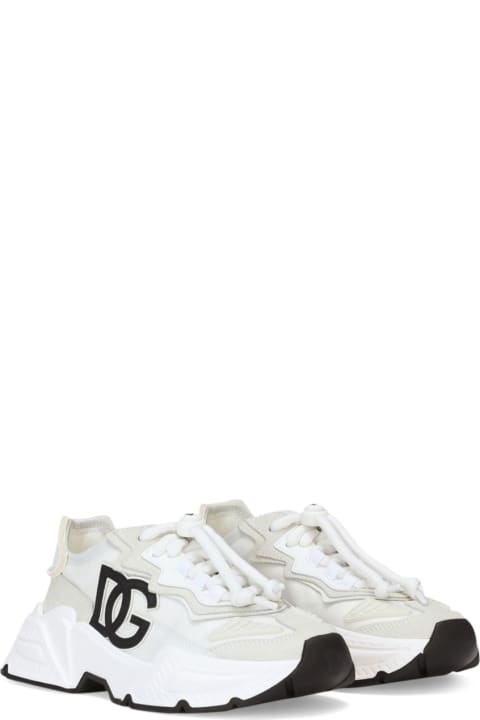 Shoes for Kids Dolce & Gabbana Low Cro+ny+gom+v.nap White Sneaker