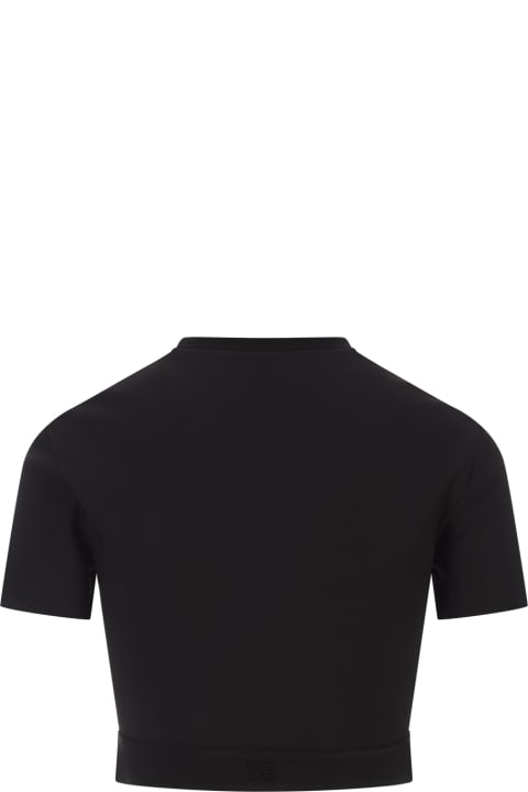 Givenchy for Women Givenchy Black Crop Top With Logo Band