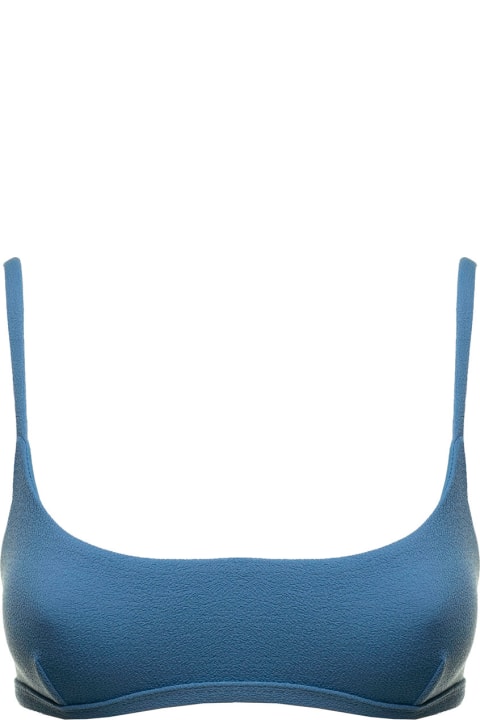 Matteau Woman's Light Blue Stretch Fabric Bikini Top