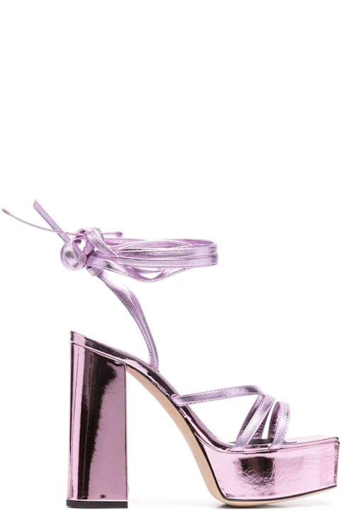 Homeware Giuseppe Zanotti Metallic Leather Heel Sandals