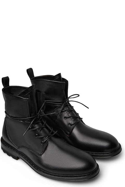 High-laced Boots In Calfskin