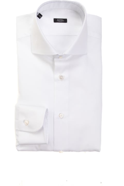 Barba Napoli Men Barba Napoli White Long-sleeved Shirt