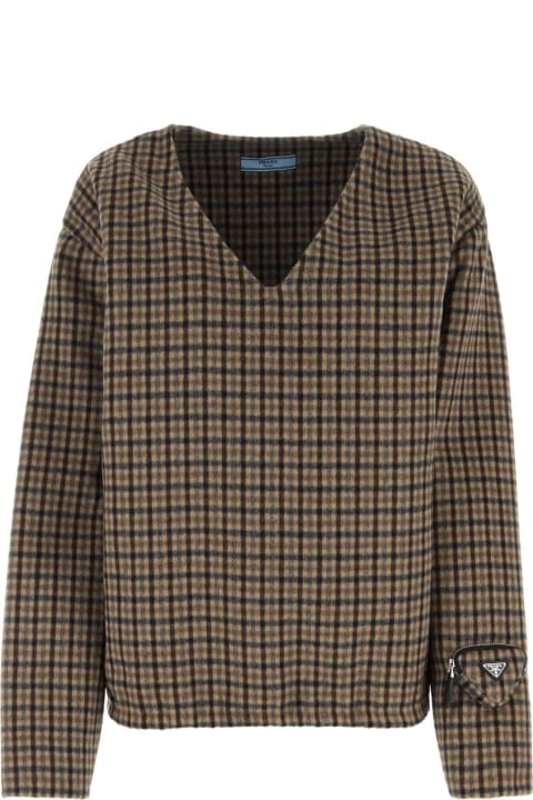 Fleeces & Tracksuits for Women Prada Printed Angora Blend Sweater