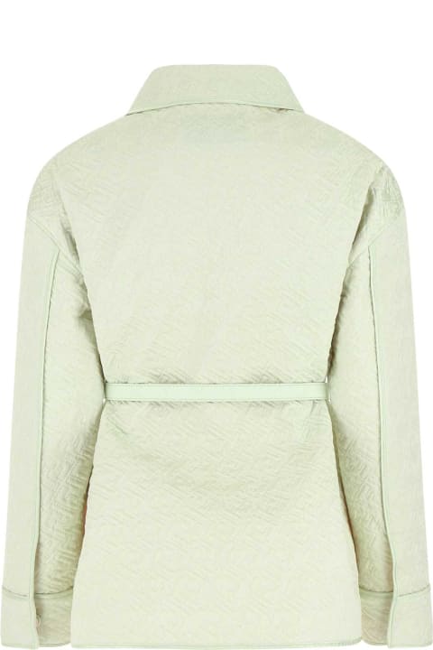 Fendi Topwear for Women Fendi Pastel Green Silk Go-to Jacket