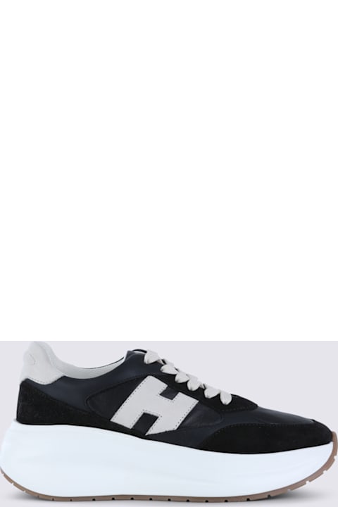 Hogan Black Leather Maxi Active Sneakers
