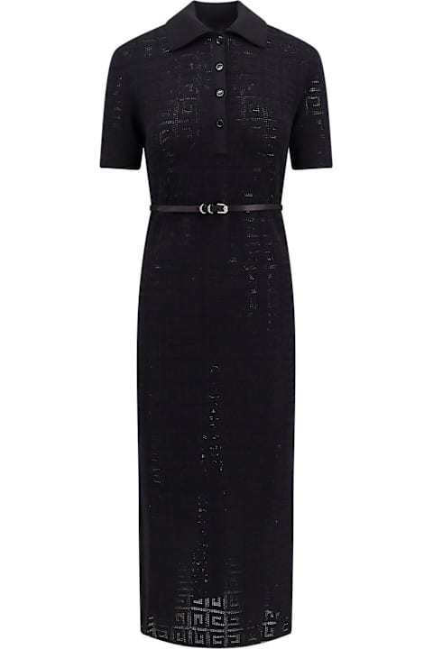 Givenchy فساتين لـ السيدات Givenchy Voyou 4g Jacquard Polo Dress