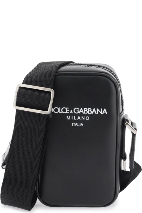 حقائب الكتف لـ القسم الرجالي Dolce & Gabbana Small Leather Crossbody Bag