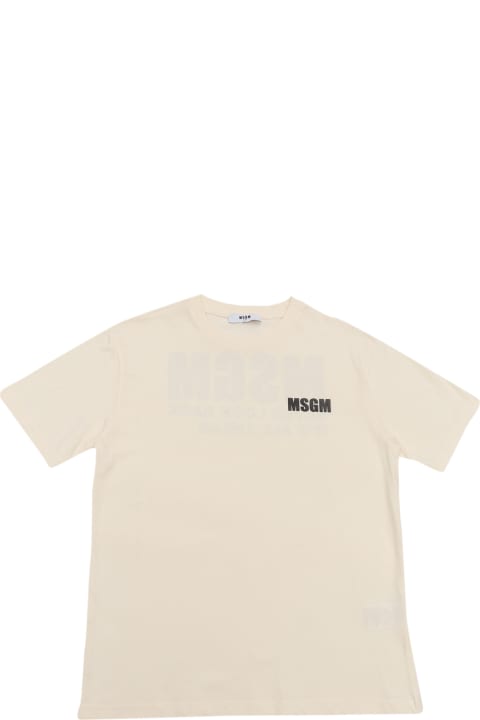 MSGM Shirts for Girls MSGM Jersey T&#183;shirt Unisex Crema/cream