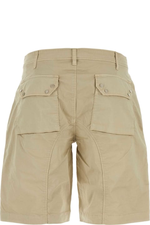 Ten C Pants for Men Ten C Beige Cotton Stretch Bermuda Shorts