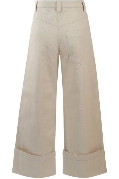 Moncler Pants & Shorts for Women Moncler Moncler 1952 Button Detailed Wide Leg Trousers