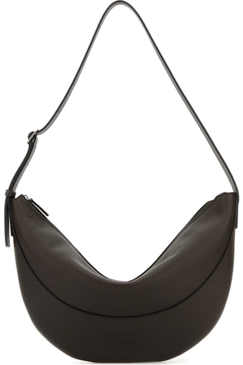 The Row for Women The Row Brown Leather Jouve Shoulder Bag