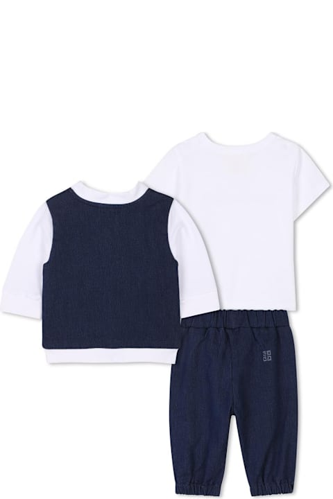 Bodysuits & Sets for Baby Girls Givenchy Completo 3 Pezzi Con Logo