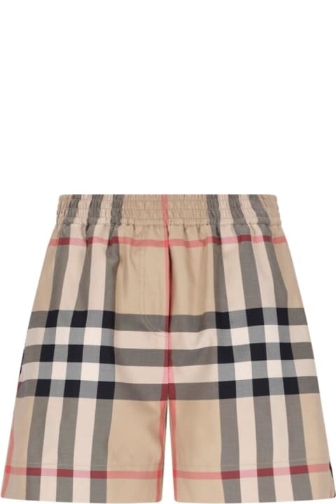 Pants & Shorts for Women Burberry 'check' Shorts
