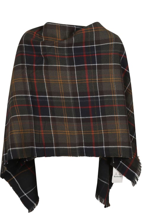 Barbour for Women Barbour Montieth Check-pattern Frayed Edge Poncho