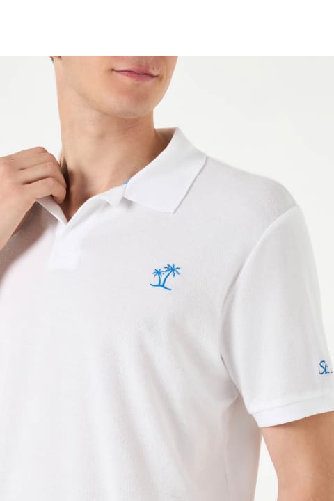 Homeware MC2 Saint Barth Man White Cotton Terry Polo