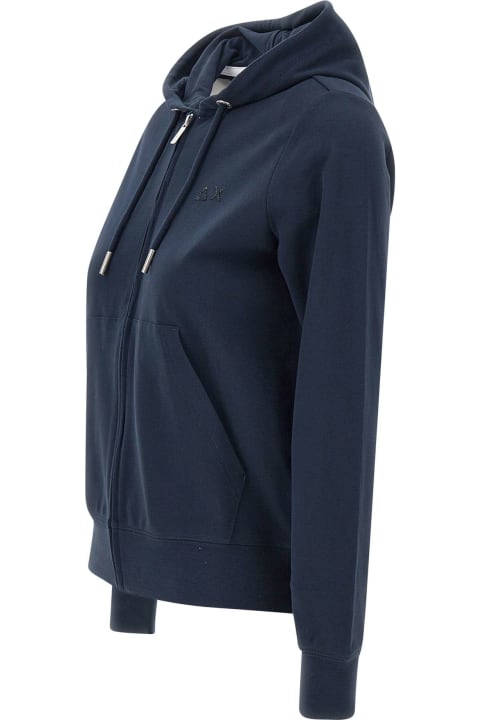 Sun 68 Coats & Jackets for Women Sun 68 'hood Zip' Sweatshirt Cotton