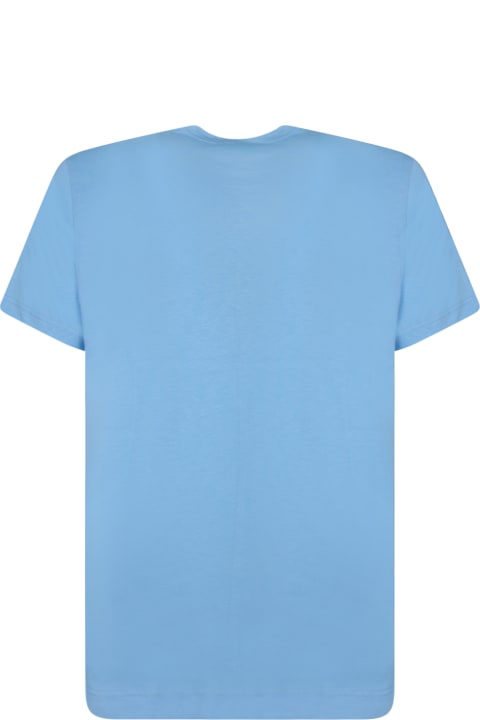 ウィメンズ Comme des Garçons Shirtのトップス Comme des Garçons Shirt Regular Fit Light Blue T-shirt