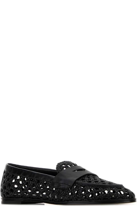 Stuart Weitzman Black Leather Spencer Loafers
