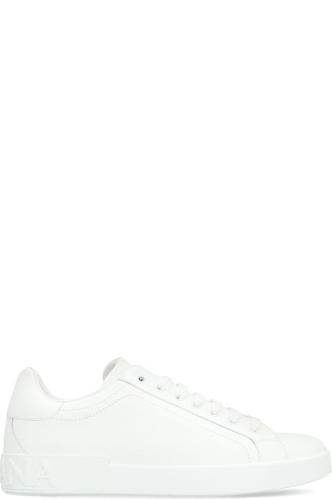 Homeware Dolce 
Gabbana Portofino Leather Low-top Sneakers
