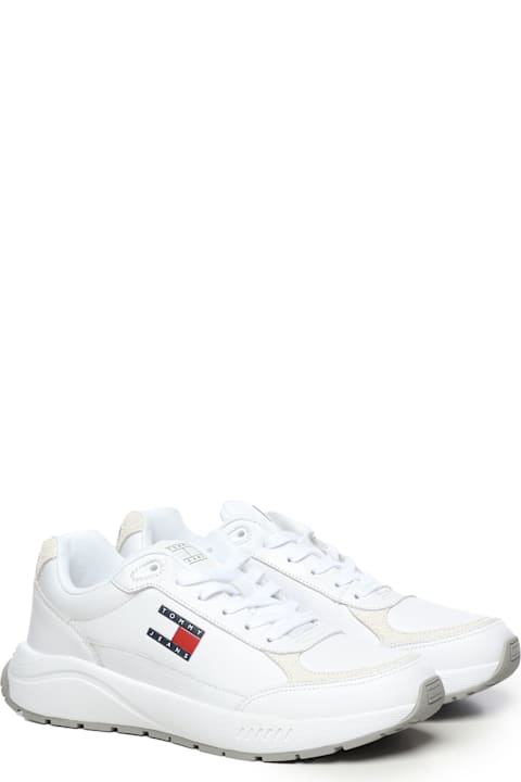 Tommy Hilfiger for Men Tommy Hilfiger Leather Running Sneakers With Thick Sole