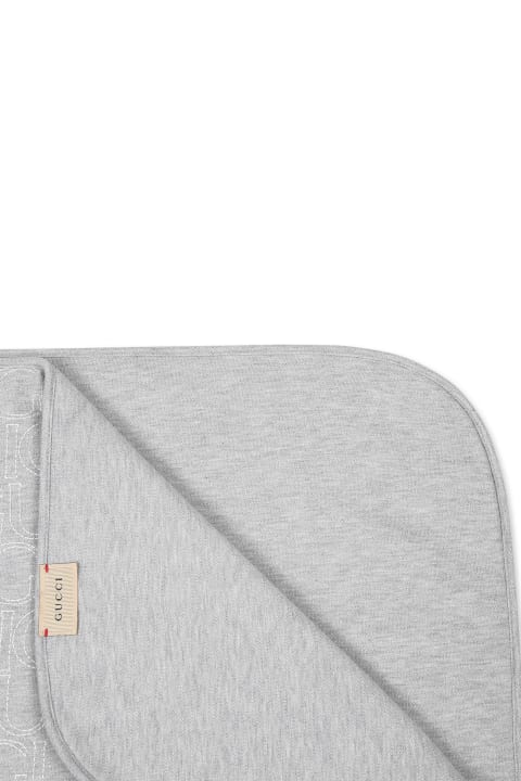 ベビーガールズ Gucciのアクセサリー＆ギフト Gucci Grey Blanket For Babykids With Logo