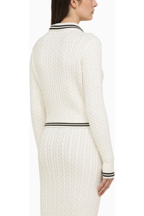 ウィメンズ Alessandra Richのトップス Alessandra Rich Cotton Blend Knitted Polo Shirt