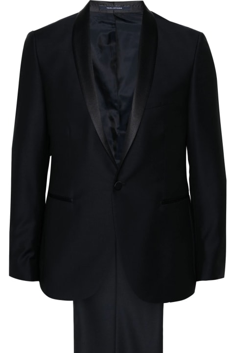 Tagliatore Suits for Men Tagliatore Blue Navy Single-breasted Wool Suit
