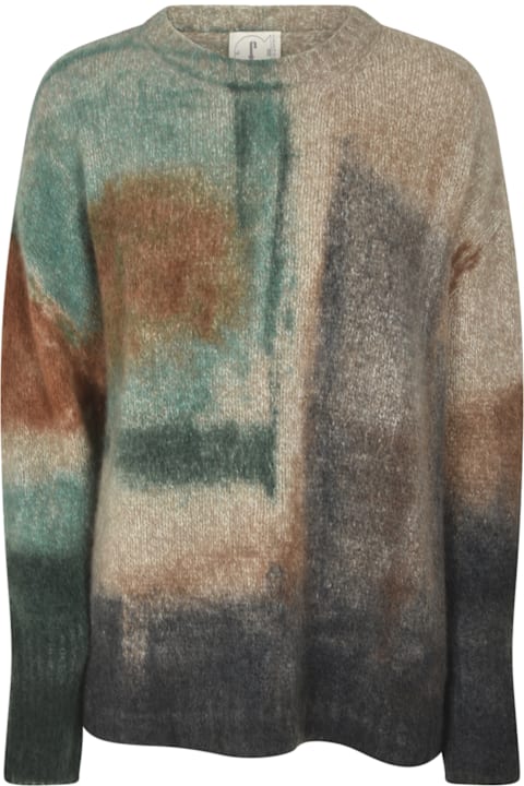 f cashmere for Women f cashmere Tie-dye Ribbed Sweater