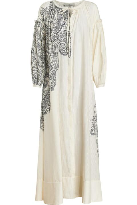 Fashion for Women Etro White Tunic Dress With Paisley Print
