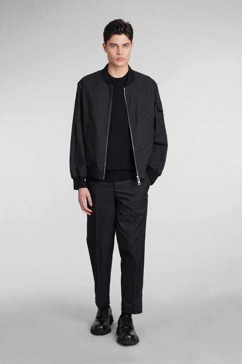 Neil Barrett for Men Neil Barrett Bomber In Black Cotton