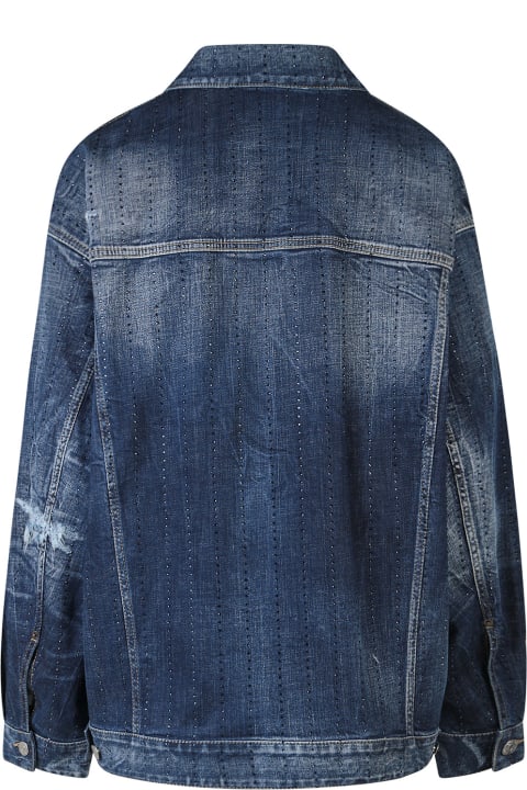 Homeware Dsquared2 Denim Jacket With Rhinestone Embellishment