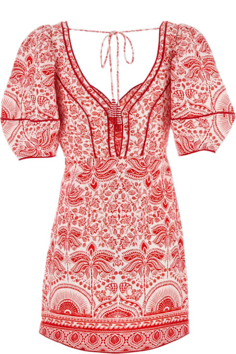 Farm Rio for Men Farm Rio Embroidered Linen Blend Mini Dress