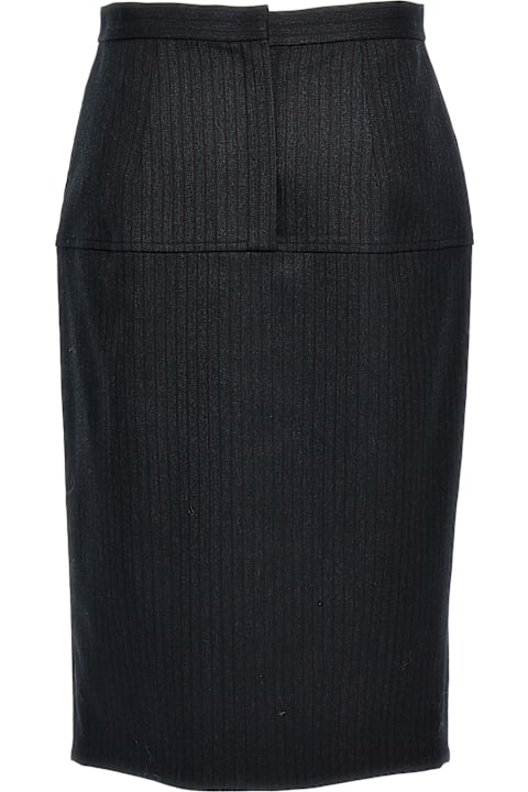 Fendi Skirts for Women Fendi Pinstriped Wool Skirt