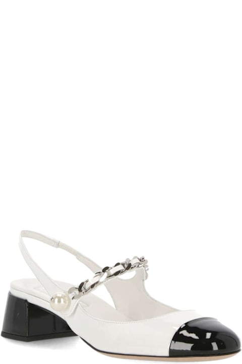 High-Heeled Shoes for Women Miu Miu Leather Chain Pumps