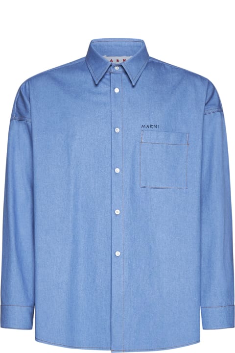 Marni for Men Marni Light Blue Cotton Shirt