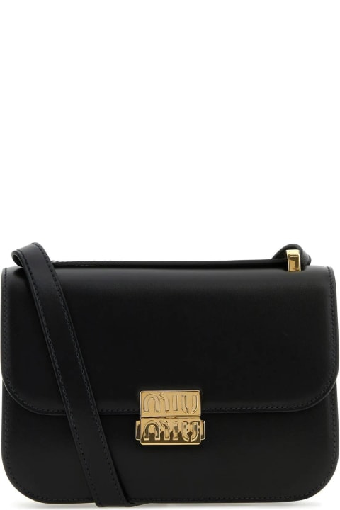 Miu Miu Shoulder Bags for Women Miu Miu Black Leather Shoulder Bag