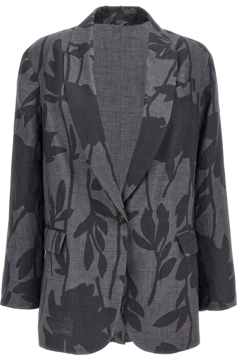 Coats & Jackets for Women Brunello Cucinelli Floral Blazer