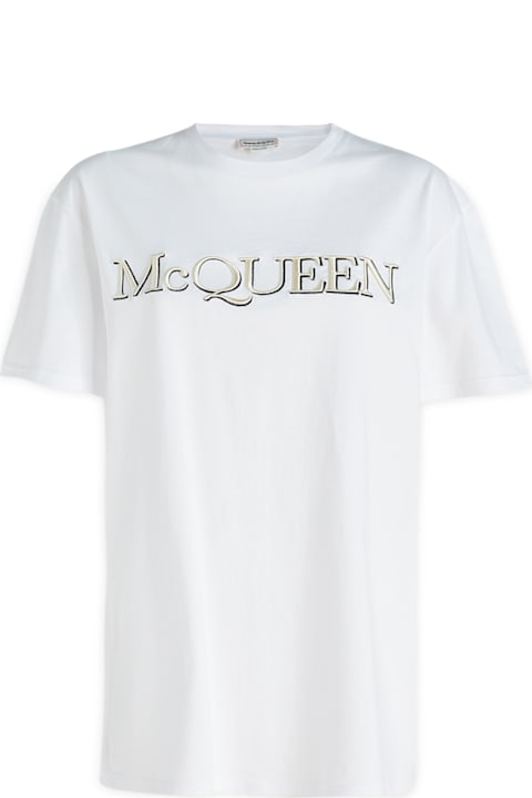 Alexander McQueen Topwear for Women Alexander McQueen Logo Cotton T-shirt