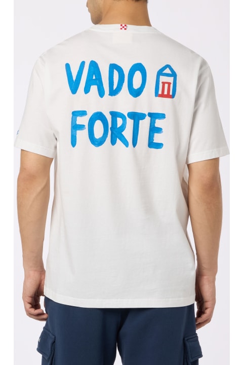 Homeware MC2 Saint Barth Man Classic Fit Cotton Jersey T-shirt Portofino With Vado A Forte Print | Alle Boe Special Edition