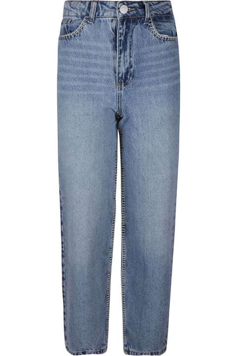 Exposed Stitch 5 Pockets Jeans
