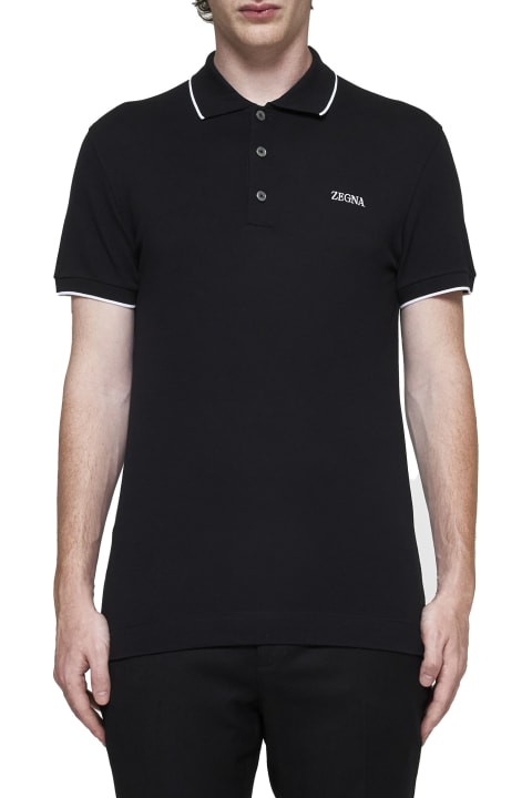 Zegna الملابس لـ القسم الرجالي Zegna Polo Shirt