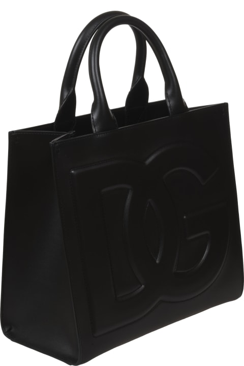 Totes for Women Dolce & Gabbana Round Top Handle Logo Tote