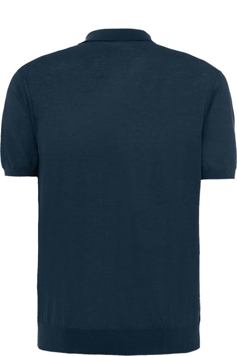Malo Topwear for Men Malo Polo With Short Sleeves In Blue