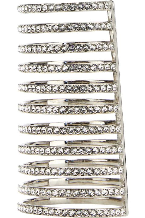 Bracelets for Women Amina Muaddi Silver Metal Vittoria Bracelet