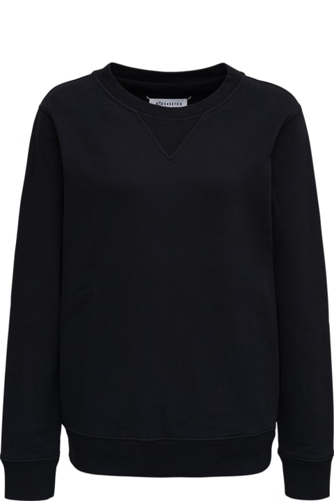 Black Sweatshirt In Fleece Cotton Mauison Margiela Woman