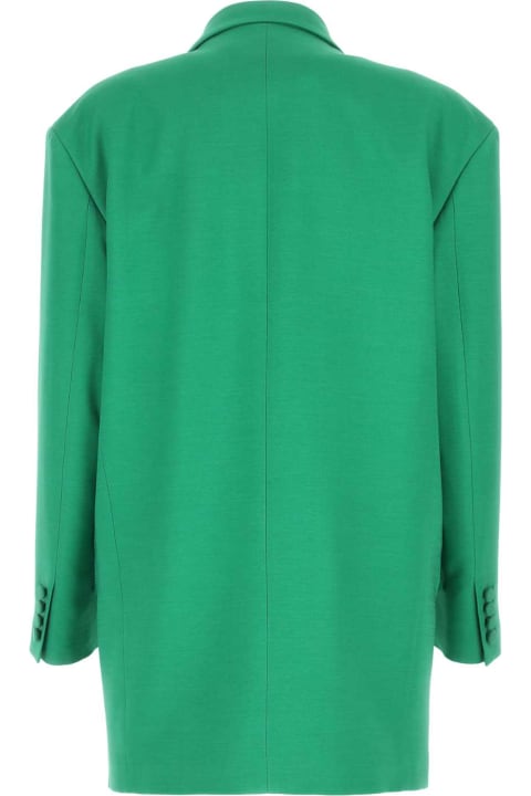 Coats & Jackets for Women Valentino Garavani Green Crepe Couture Oversize Blazer
