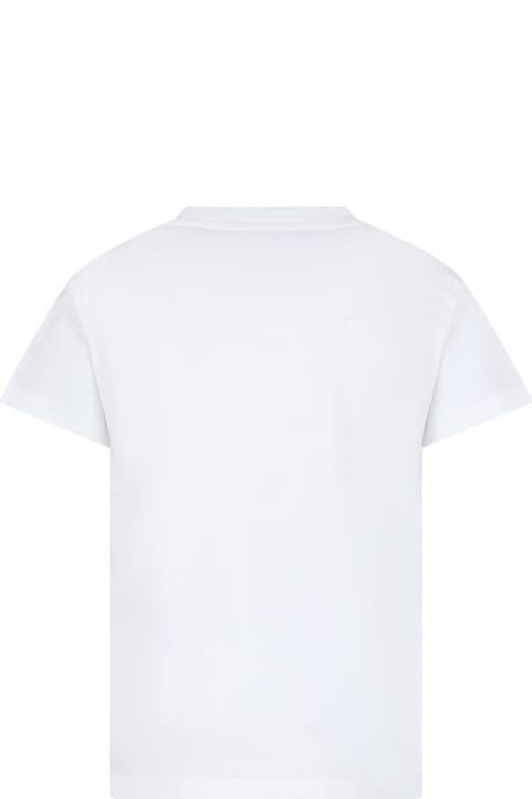 Balmain Kids Balmain White T-shirt For Kids With Logo