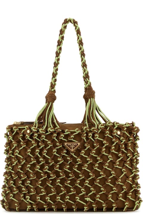 Prada Two-tone Mesh Shopping Bag