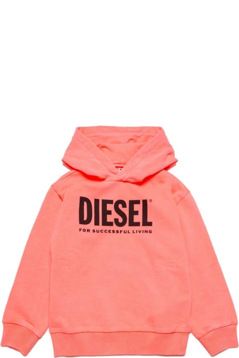 Diesel for Kids Diesel Snucihood Over Logo Printed Hoodie