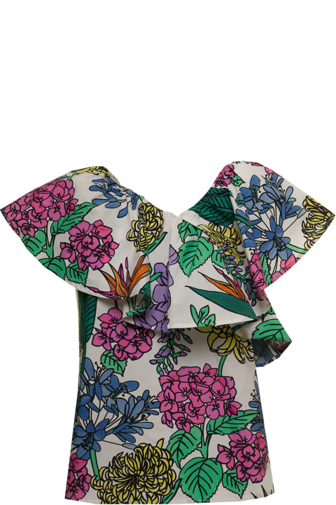 Douuod  Woman's Multicolor Floral Cotton Shirt